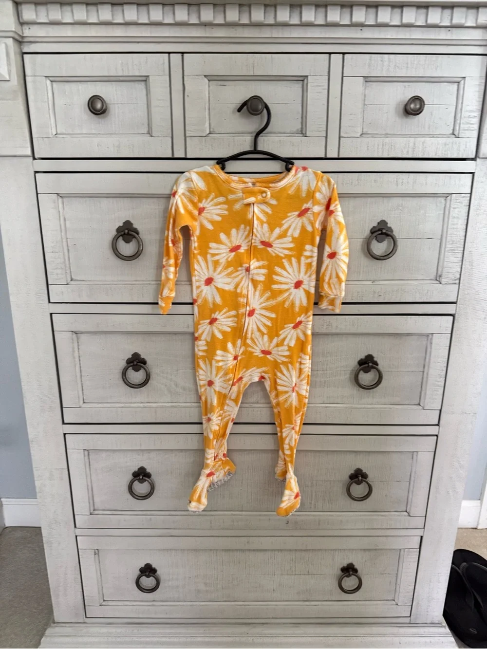 Carter's Yellow Daisy Footed One-Piece Pajamas
